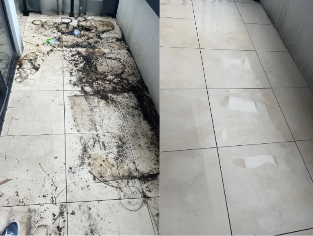 Balcony tile cleaning by O2OCleaning in Melbourne - End of Lease Cleaning