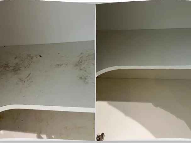 Shelf cleaning before and after by O2OCleaning - End of Lease Cleaning Melbourne
