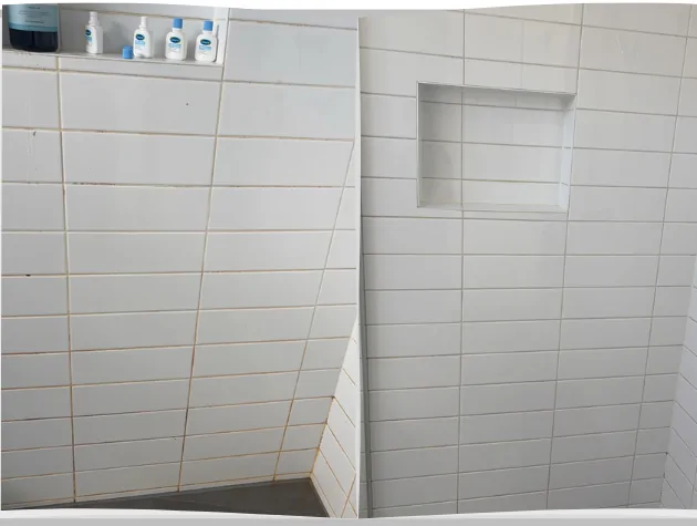 Bathroom wall tiles and grout restoration